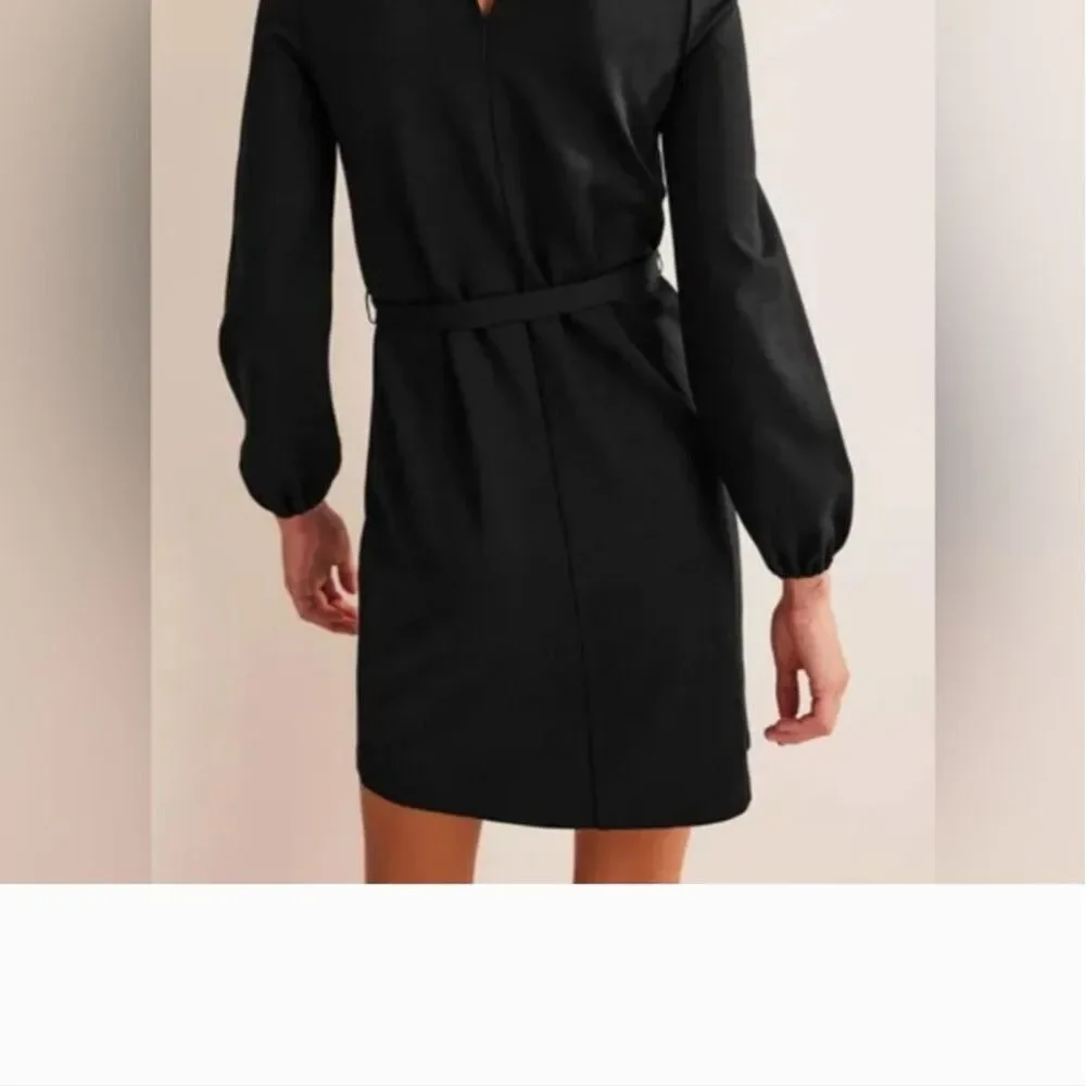 Boden Womens little black dress style Violet Ponte Shift size 6 ladies sleeves - Picture 9 of 16